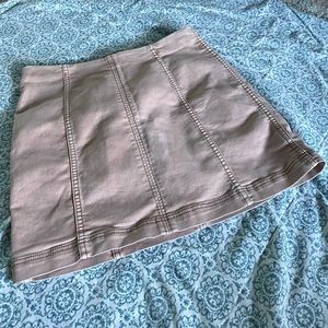 Free people pink jean like skirt